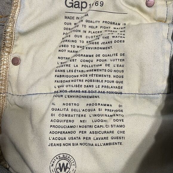 Gap 1969 Boot Cut Jeans Men’s 40X30 Blue Dark Wash ROCKAWAY Cotton Denim EUC - Picture 9 of 12